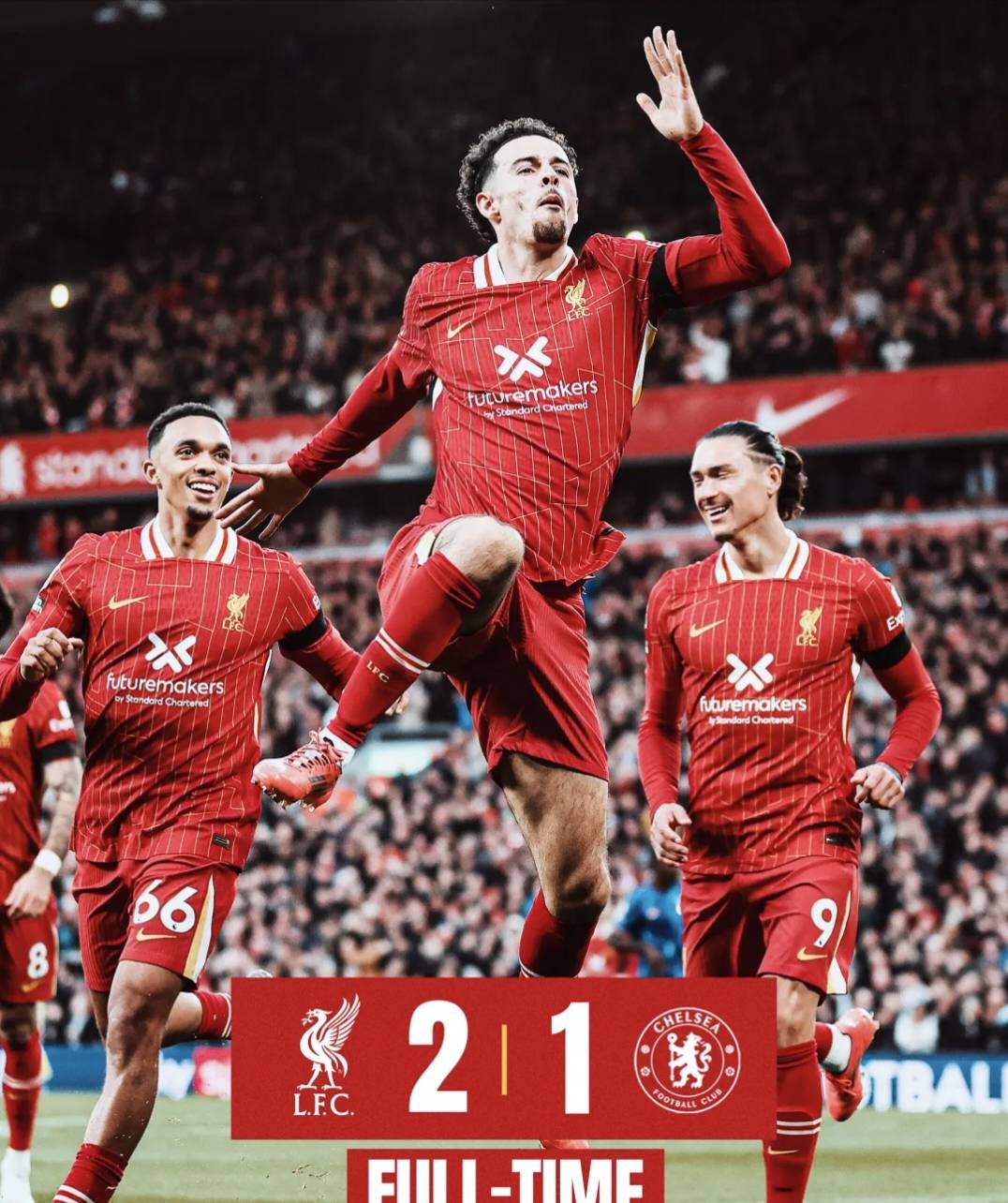 利物浦逆转拿下胜利，球迷欢呼雀跃